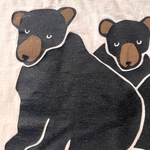 Vintage Marc Tetro Canada Bear Family White Graphic T Shirt S/M - Picture 7 of 10